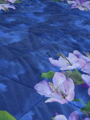 Blue Reversible Double Bed Blanket - By Azaani - 15341762 - Standard Image - 3