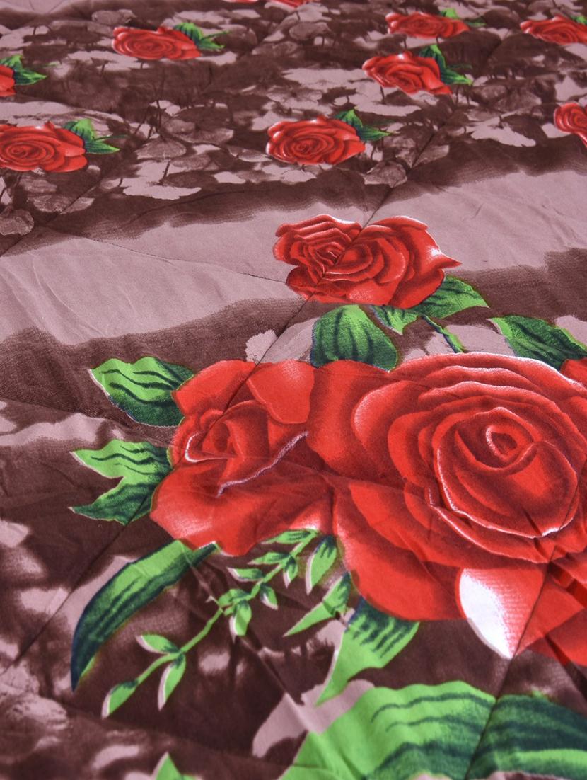 Brown Reversible Double Bed Blanket - By Azaani - 15341763 - Zoom Image - 3