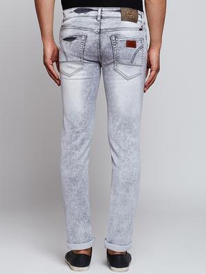 grey cotton washed jeans - 15341774 - Standard Image - 3