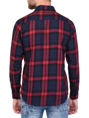 red cotton casual shirt - 15341798 - Standard Image - 3