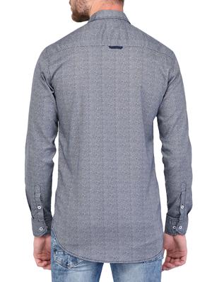 blue cotton casual shirt - 15341799 - Standard Image - 3