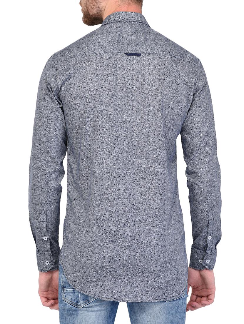 blue cotton casual shirt - 15341799 - Zoom Image - 3