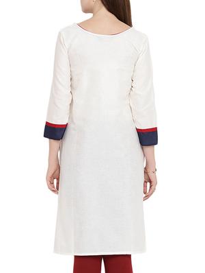 color block straight kurta - 15342490 - Standard Image - 3