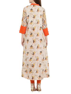 high low printed kurta - 15342504 - Standard Image - 3