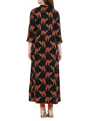 printed flared kurta - 15342505 - Standard Image - 3