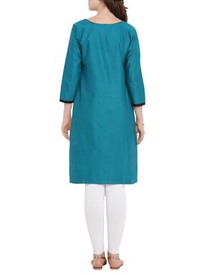 straight color block kurta - 15342525 - Standard Image - 3