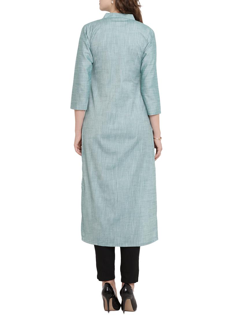 straight printed kurta - 15342542 - Zoom Image - 3