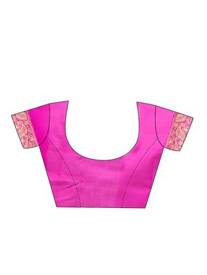 Zari motifs woven saree with blouse - 15342696 - Standard Image - 3