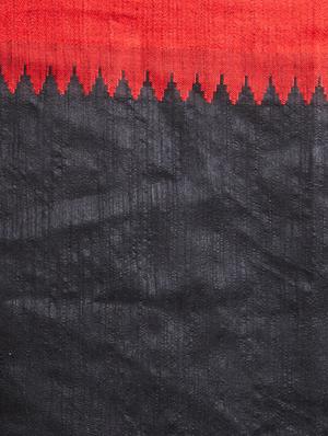 red cotton silk embroidered saree with blouse - 15342705 - Standard Image - 3