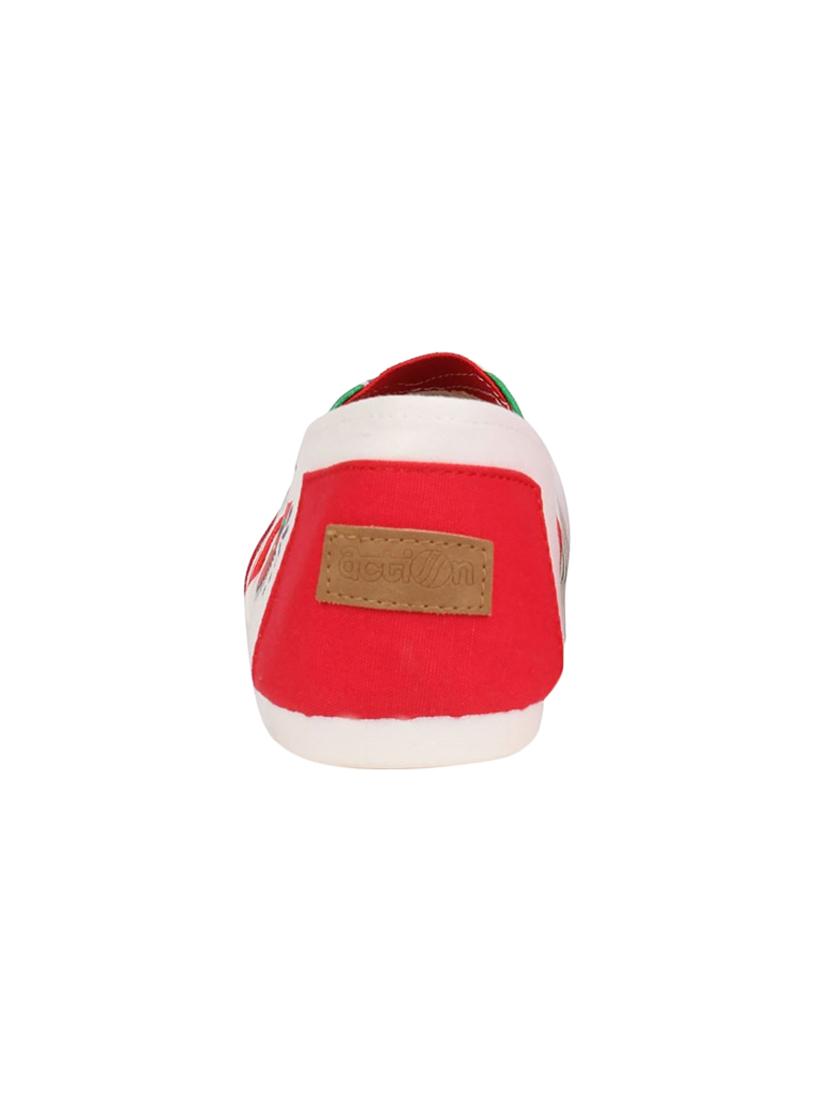 red slip on casual shoes - 15343122 - Zoom Image - 3