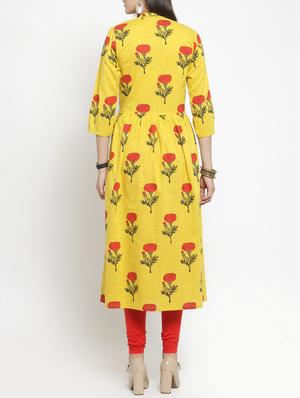 flared printed kurta - 15343125 - Standard Image - 3