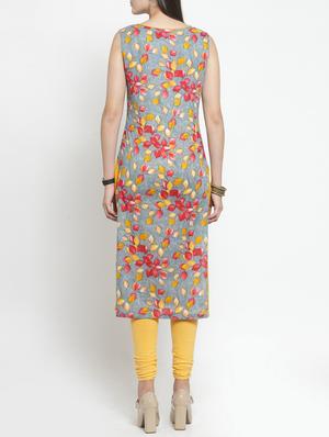 straight printed kurta - 15343137 - Standard Image - 3