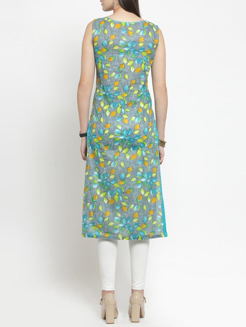 straight printed kurta - 15343138 - Zoom Image - 3
