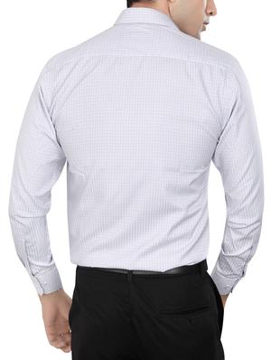 white polyester blend formal shirt - 15343436 - Standard Image - 3