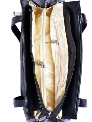 black leatherette (pu) regular handbag - 15343448 - Standard Image - 3