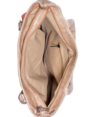 brown leatherette (pu) regular handbag - 15343449 - Standard Image - 3