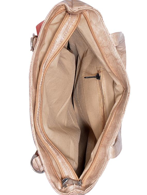 brown leatherette (pu) regular handbag - 15343449 - Zoom Image - 3