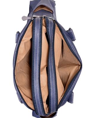 blue leatherette (pu) regular handbag - 15343457 - Standard Image - 3