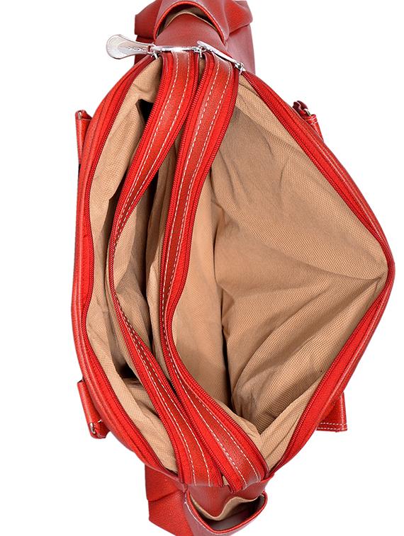 red leatherette (pu) regular handbag - 15343458 - Zoom Image - 3
