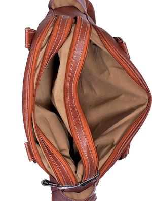 brown leatherette (pu) regular handbag - 15343459 - Standard Image - 3