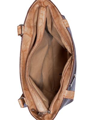 brown leatherette (pu) regular handbag - 15343471 - Standard Image - 3