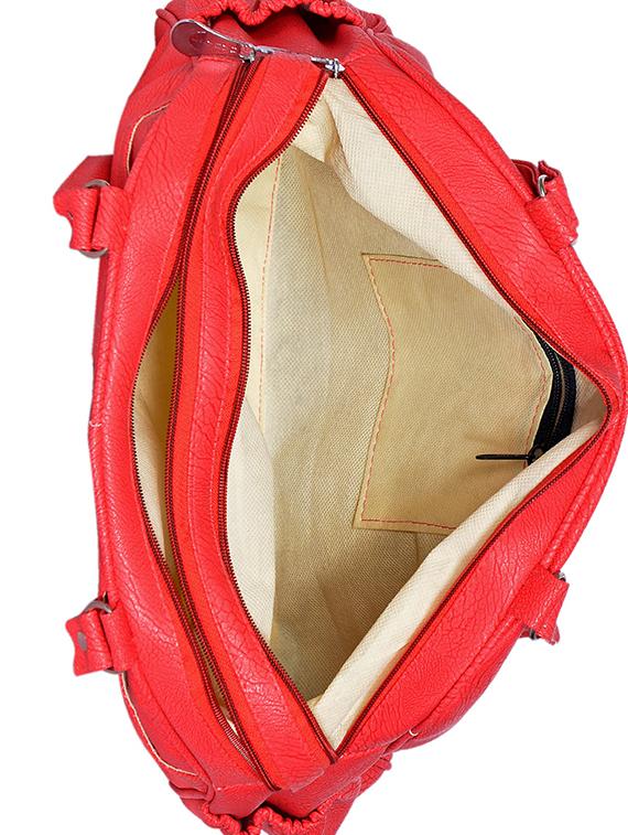 red leatherette (pu) regular handbag - 15343482 - Zoom Image - 3