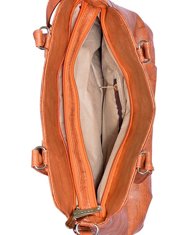 tan leatherette (pu) regular handbag - 15343491 - Zoom Image - 3