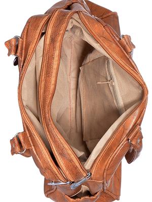 tan leatherette (pu) regular handbag - 15343520 - Standard Image - 3
