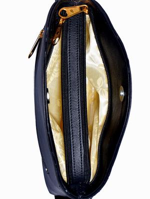 black leatherette (pu) regular sling bag - 15343562 - Standard Image - 3