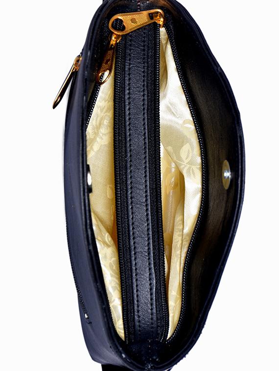 black leatherette (pu) regular sling bag - 15343562 - Zoom Image - 3