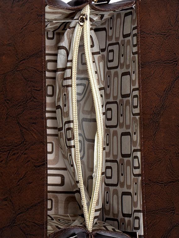 brown leatherette (pu) regular sling bag - 15343566 - Zoom Image - 3