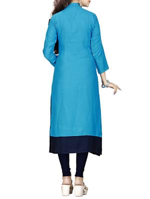 straight mirror work kurta - 15343590 - Standard Image - 3