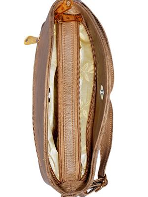brwon leatherette (pu) regular sling bag - 15343601 - Standard Image - 3