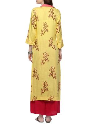 straight printed kurta - 15344404 - Standard Image - 3