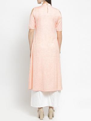 biscotti straight cold shoulder kurta - 15344535 - Standard Image - 3