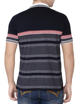 navy blue cotton polo t-shirt - 15344573 - Standard Image - 3