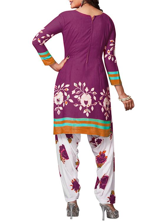 multi colored unstitched combo suit - 15344691 - Zoom Image - 3