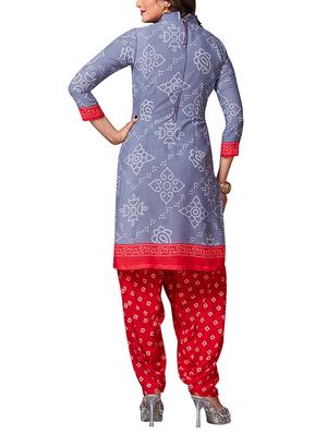 multi colored unstitched combo suit - 15344697 - Standard Image - 3