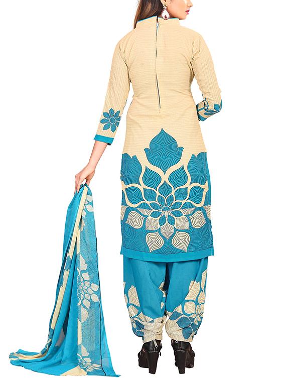 multi colored unstitched combo suit - 15344705 - Zoom Image - 3