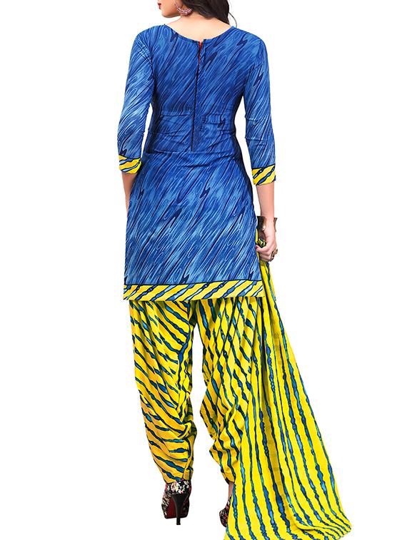multi colored unstitched combo suit - 15344727 - Zoom Image - 3
