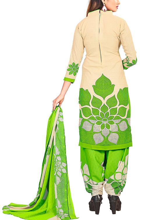 multi colored unstitched combo suit - 15344734 - Zoom Image - 3