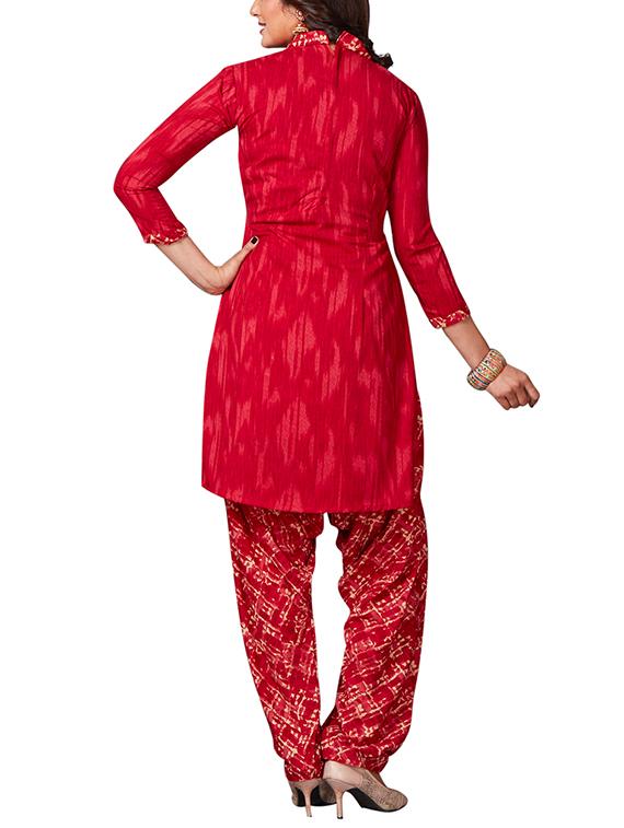 multi colored unstitched combo suit - 15344742 - Zoom Image - 3