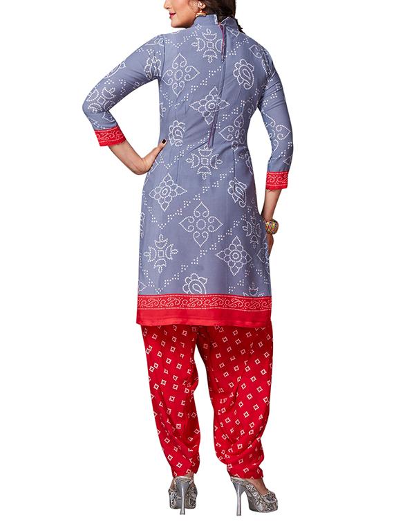 multi colored unstitched combo suit - 15344752 - Zoom Image - 3