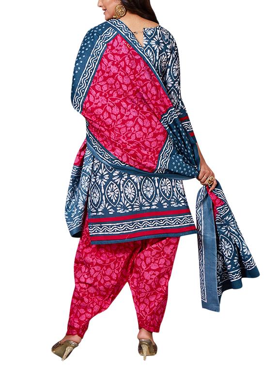 multi colored unstitched combo suit - 15344832 - Zoom Image - 3