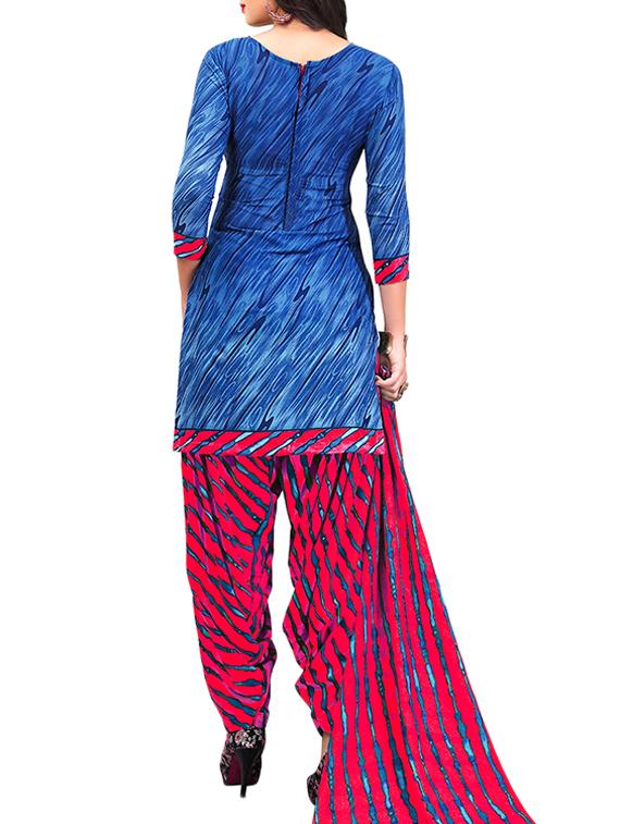 multi colored unstitched combo suit - 15344877 - Zoom Image - 3