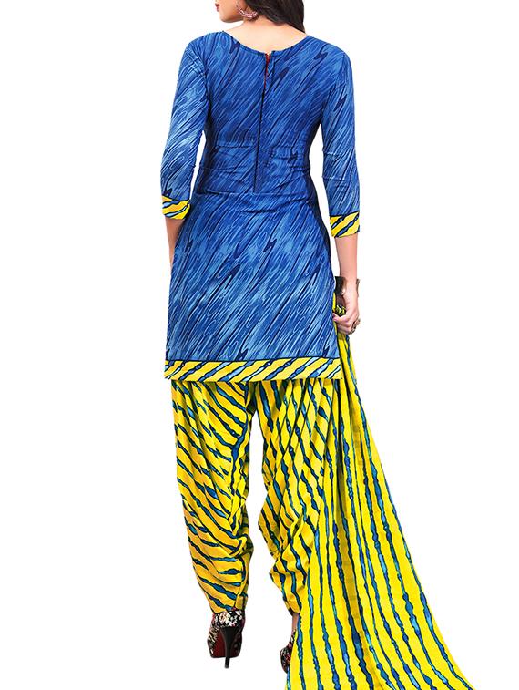 multi colored unstitched combo suit - 15344934 - Zoom Image - 3