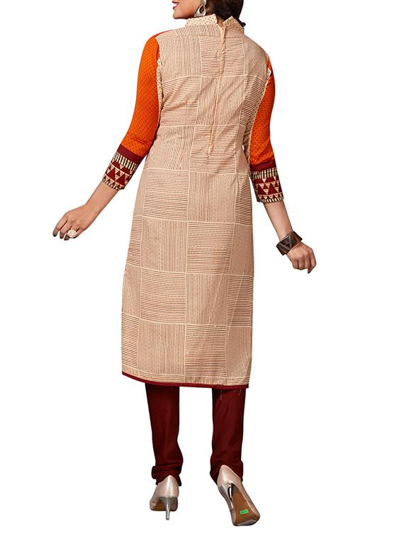 multi colored unstitched combo suit - 15344942 - Zoom Image - 3