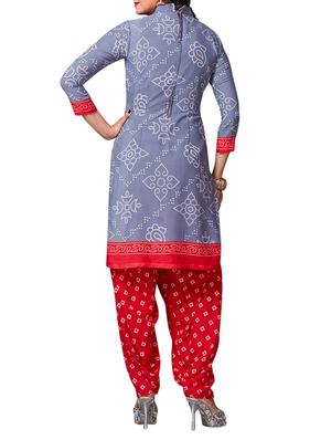 multi colored unstitched combo suit - 15345065 - Standard Image - 3