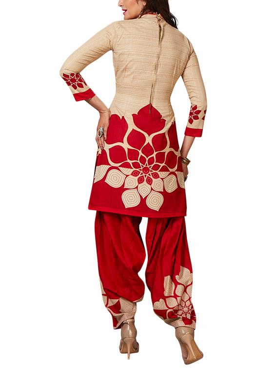 multi colored unstitched combo suit - 15345111 - Zoom Image - 3