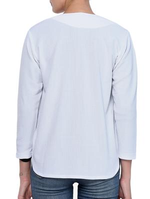 Asymmetric solid shrug - 15345125 - Standard Image - 3
